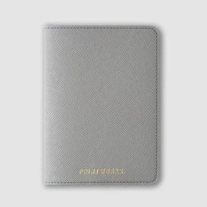 PRINTWORKS Leather Passport Holder - Dove Gray